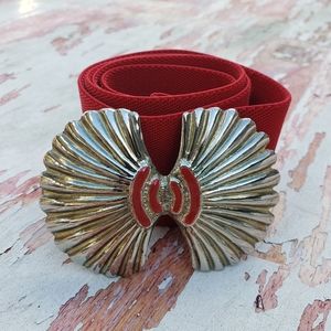 Vintage red elastic belt